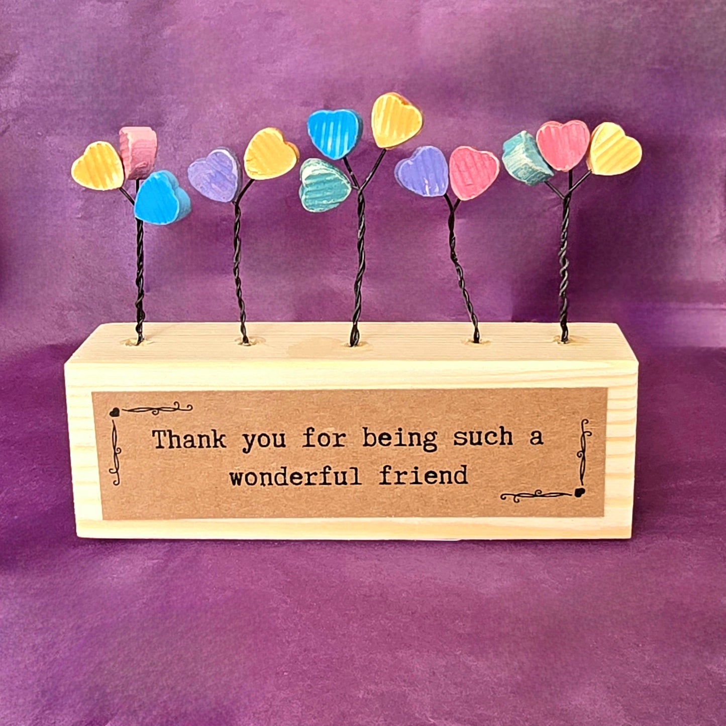Hearts Mini Sculpture - Thank You/Wonderful Friend