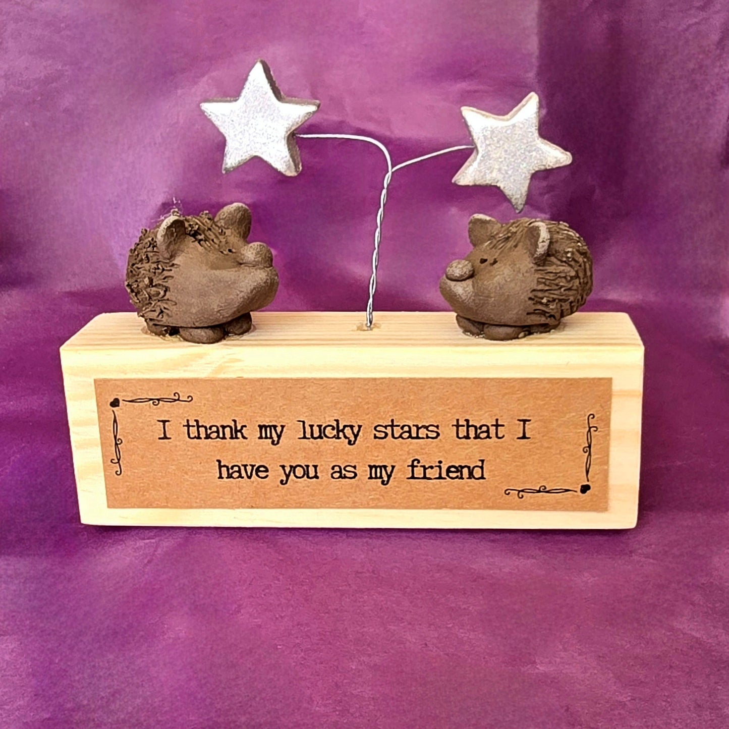 Hedgehog Mini Sculpture - Lucky Stars