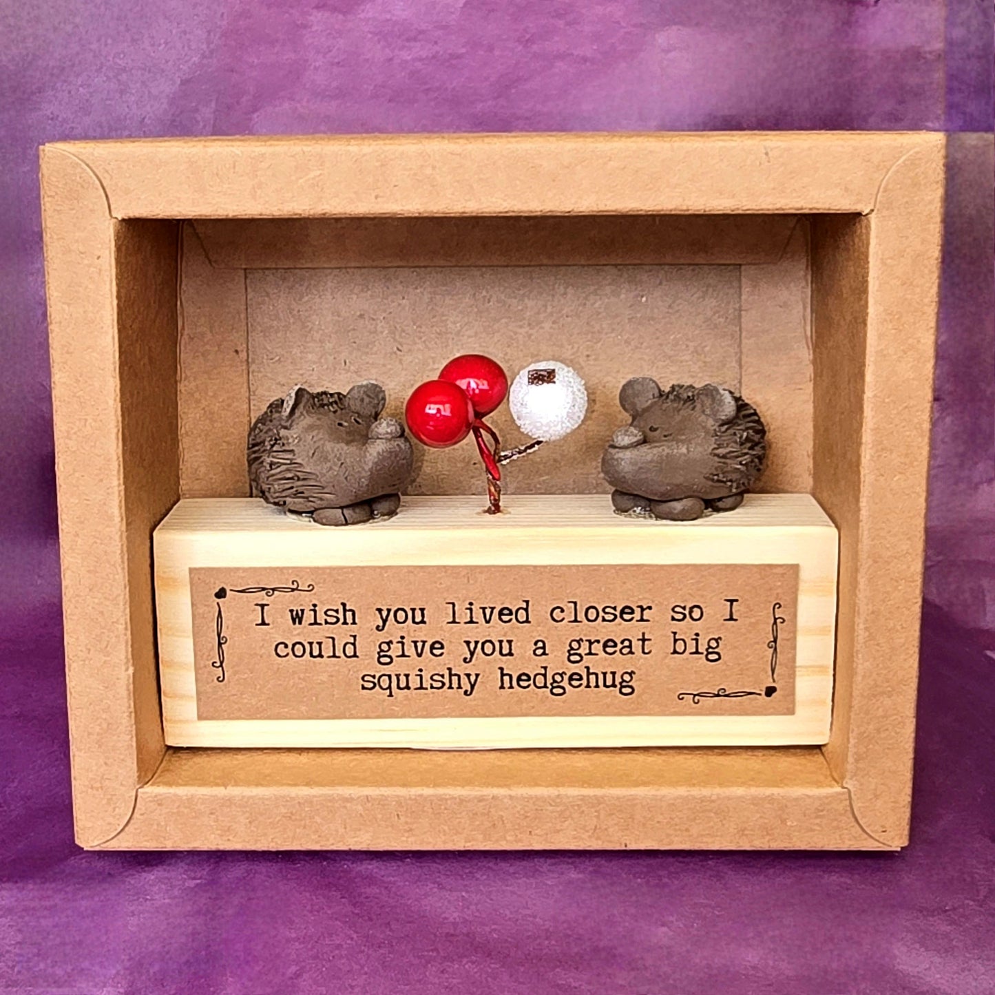 Hedgehog Mini Sculpture - I wish you lived closer