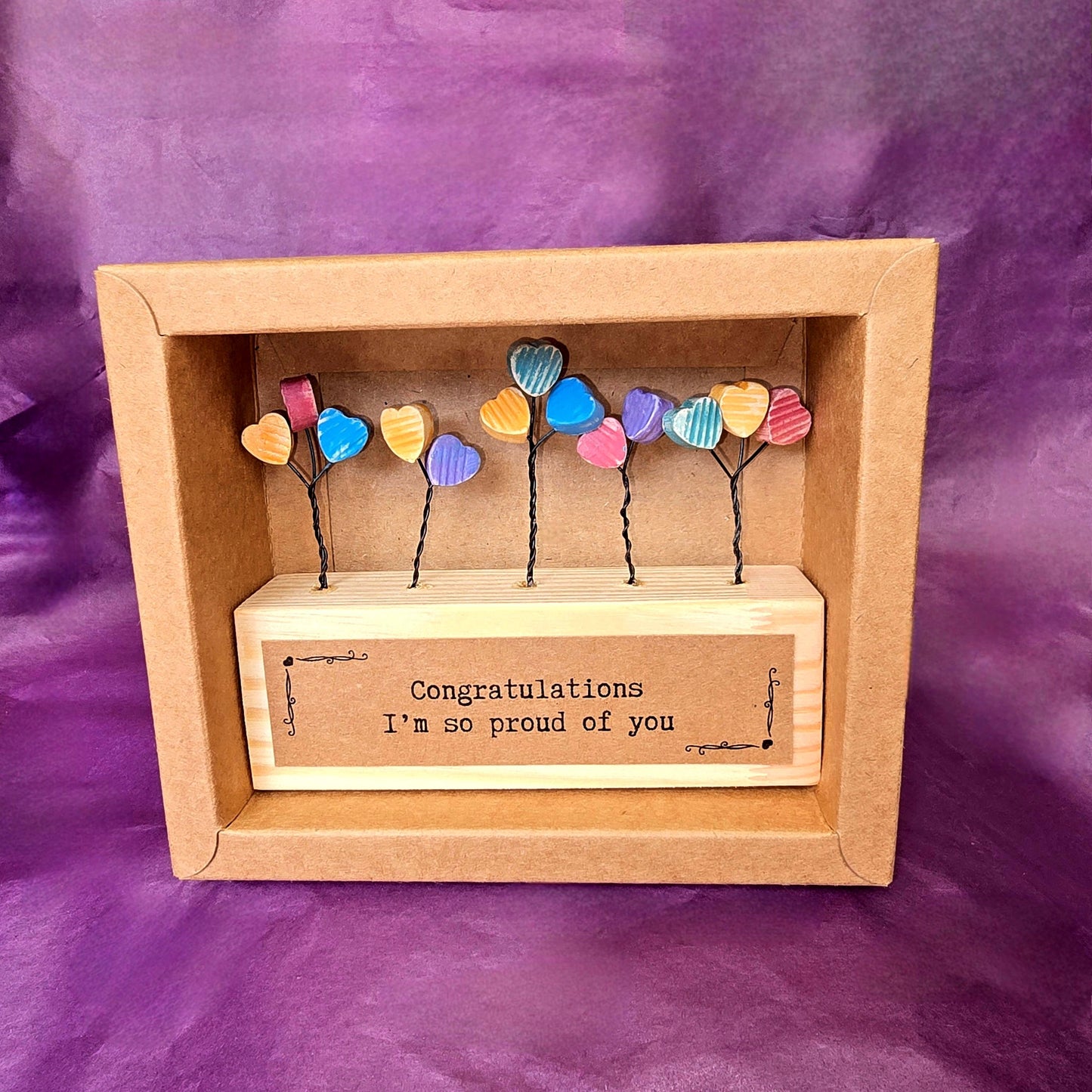 Hearts Mini Sculpture - Congratulations, I'm so proud of you