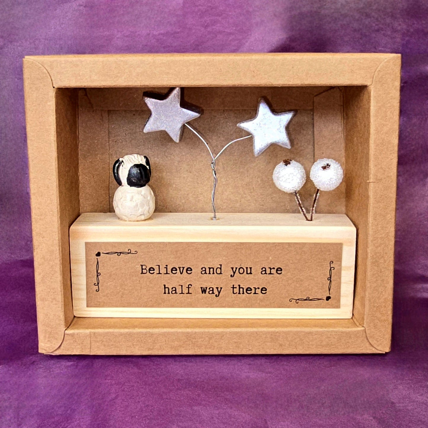Mini Sheep Ceramic Sculpture - Believe