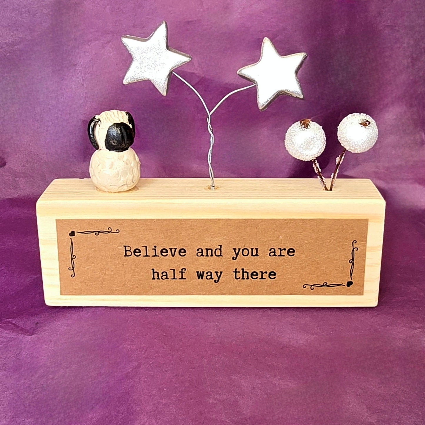 Mini Sheep Ceramic Sculpture - Believe