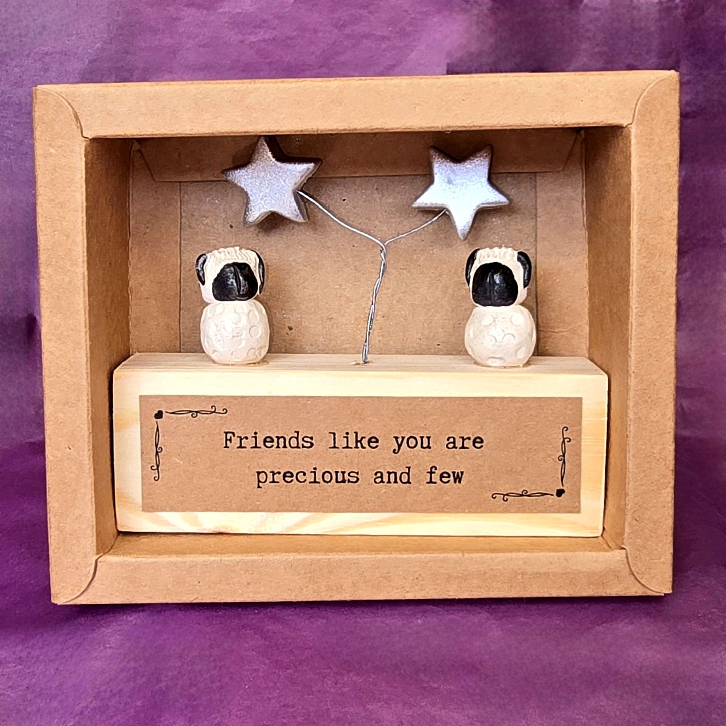 Mini Sheep Ceramic Sculpture - Friends like you are precious and few