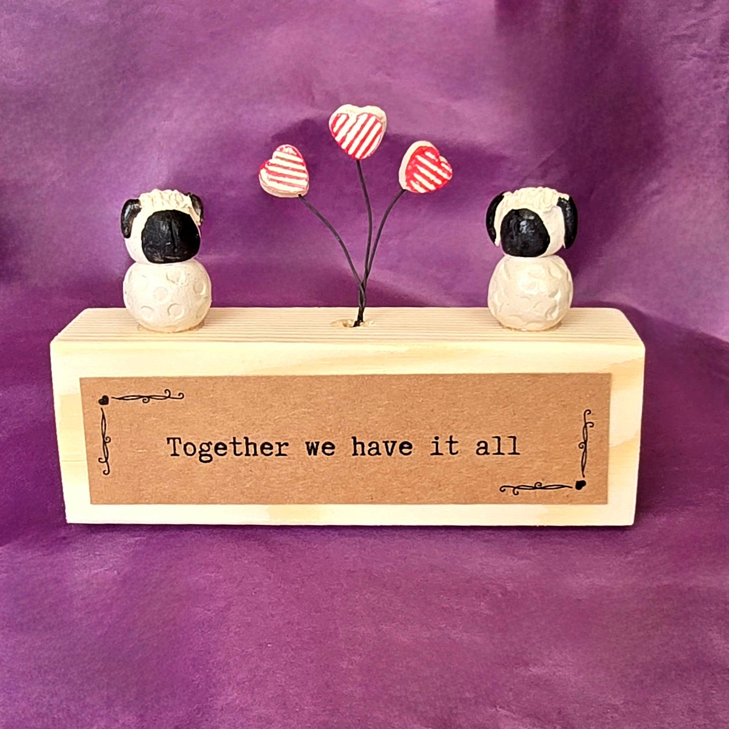 Mini Sheep Ceramic Sculpture - Together we have it all