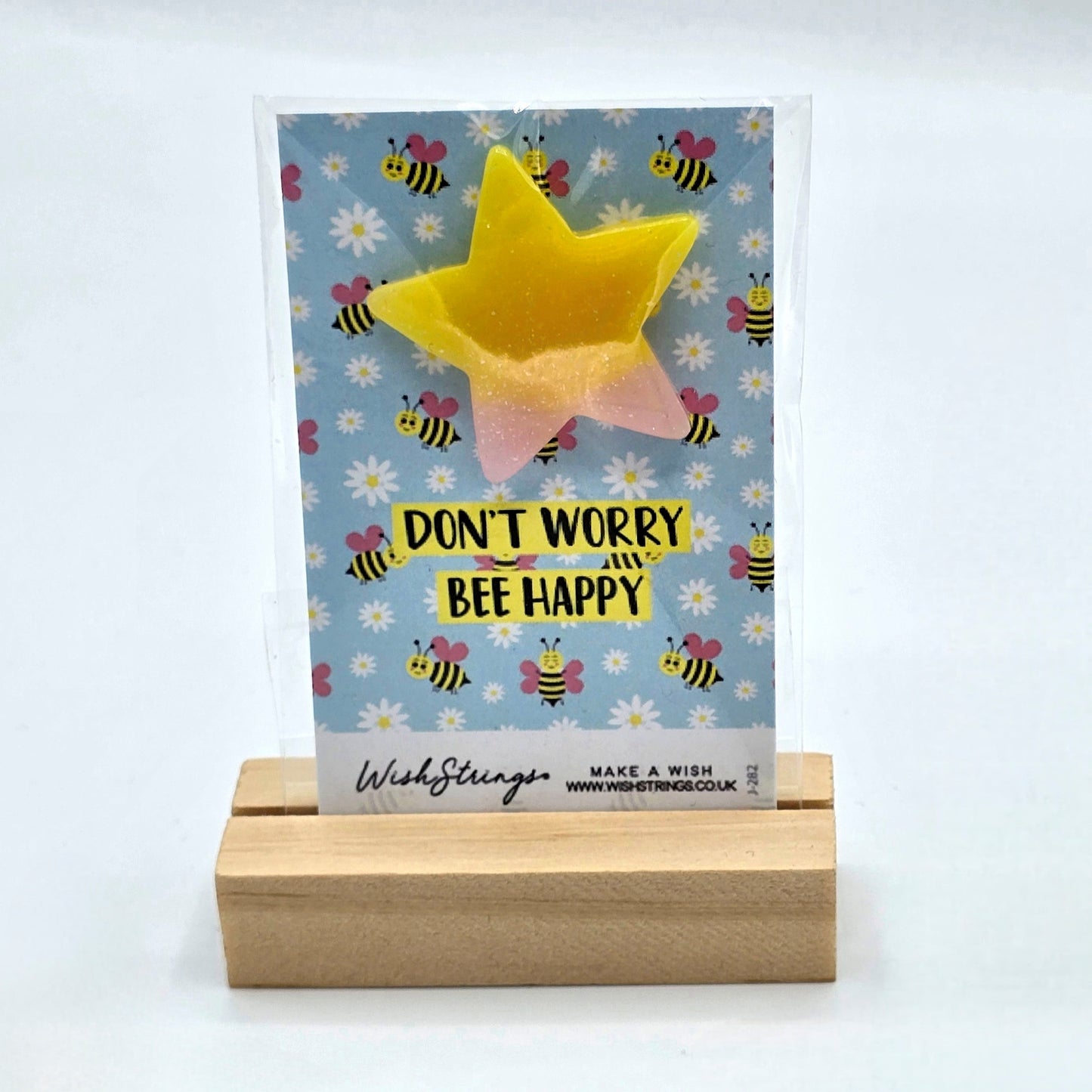 Star Shaped Pocket Hug - Don't Worry Bee Happy