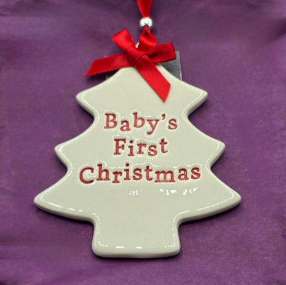 Baby's First Christmas - Ceramic Christmas Decoration