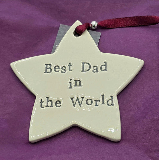 Best Dad in the World - Ceramic Star