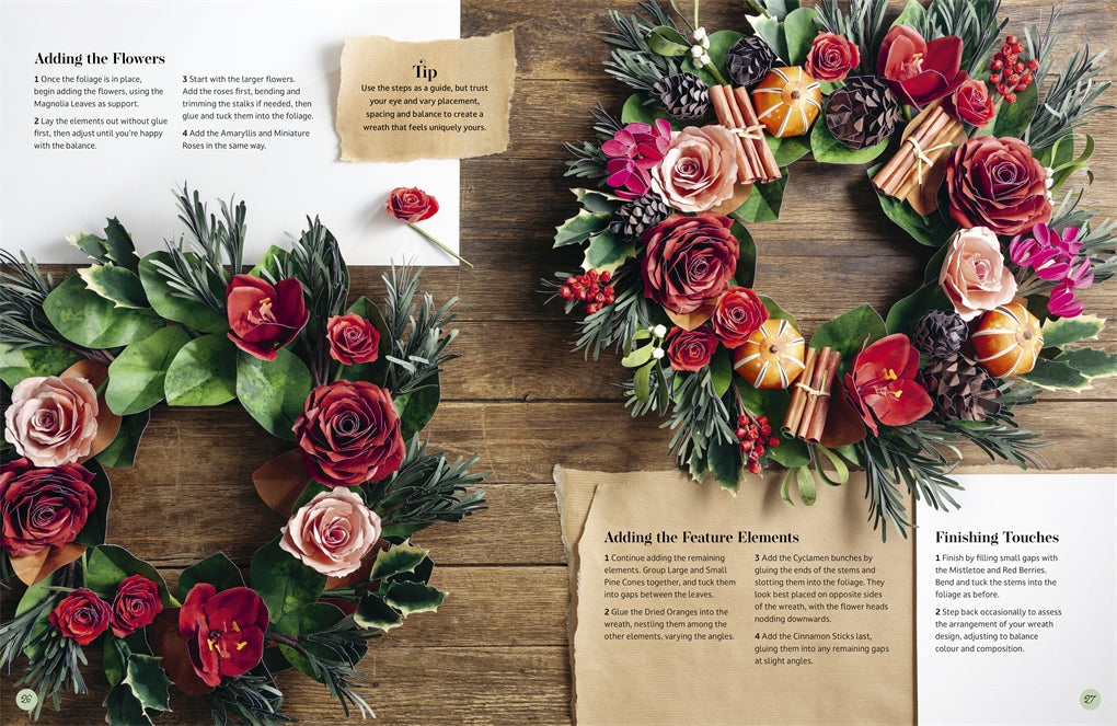 The Bouquet in a Book - Christmas Wreath