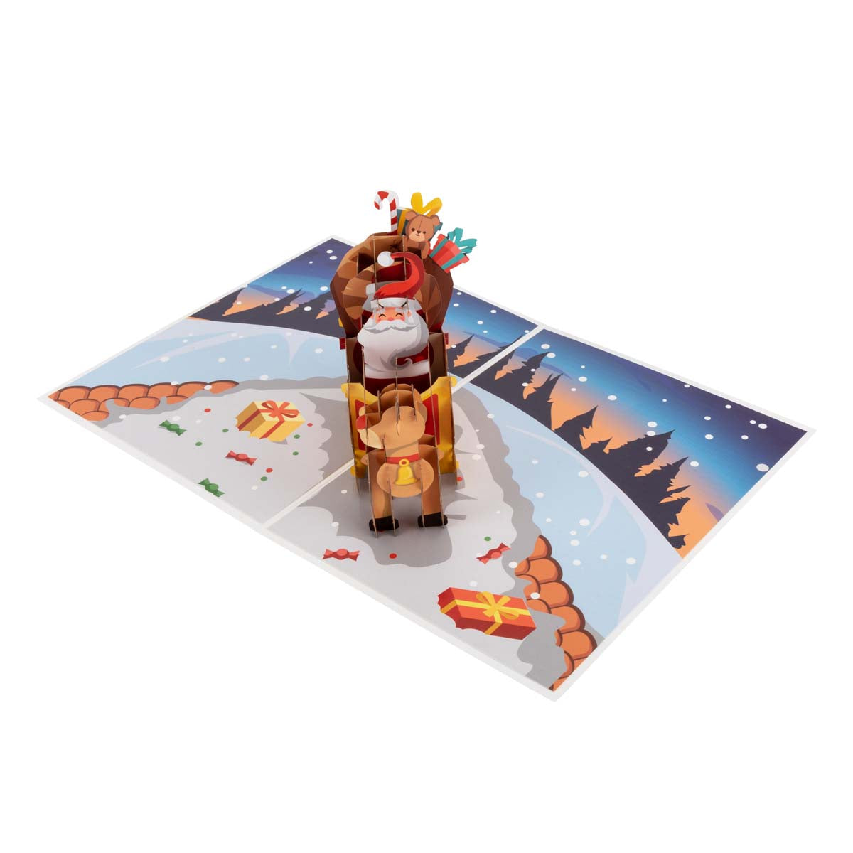 Santa Sleigh Pop Up Card