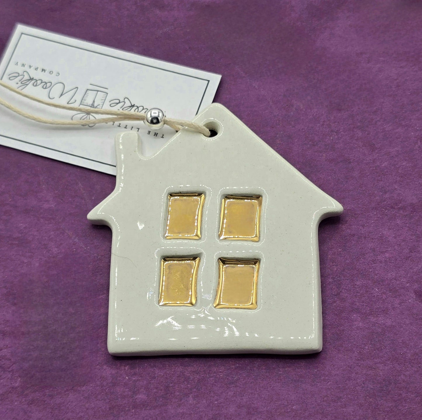Ceramic Christmas Decoration - Handpainted Lustre House