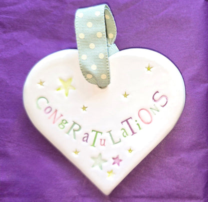 Congratulations Ceramic Heart