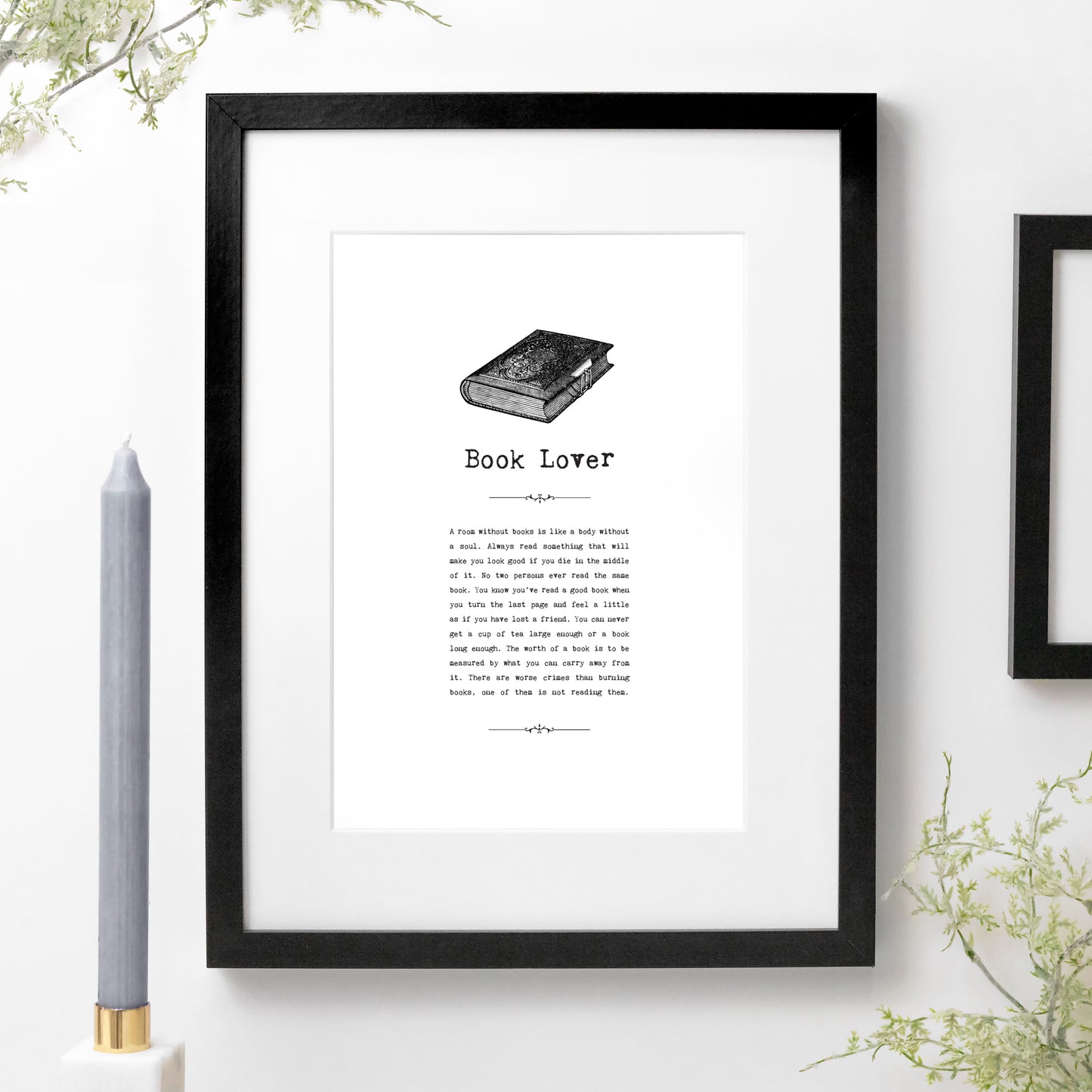 Book Lover Print (Unframed)