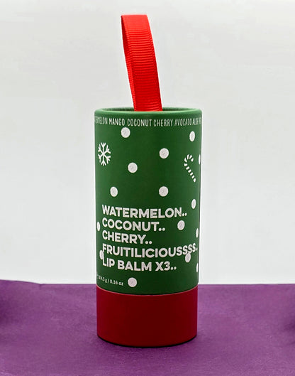 FRUU Fruity Christmas Lip Balm Trio Set