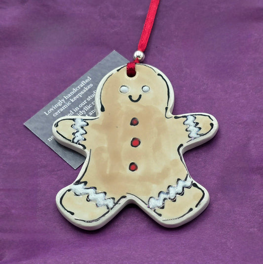 Gingerbread Man - Ceramic Christmas Decoration