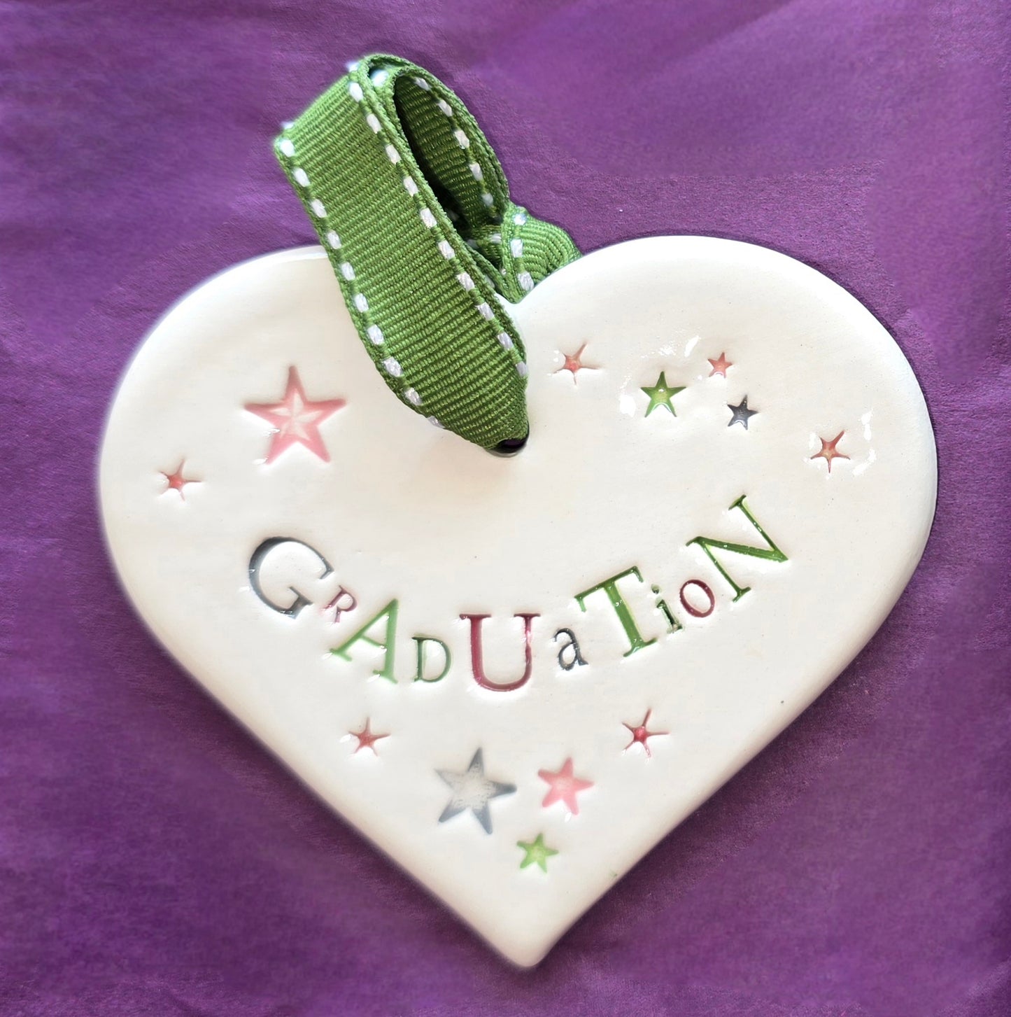 Graduation Ceramic Heart