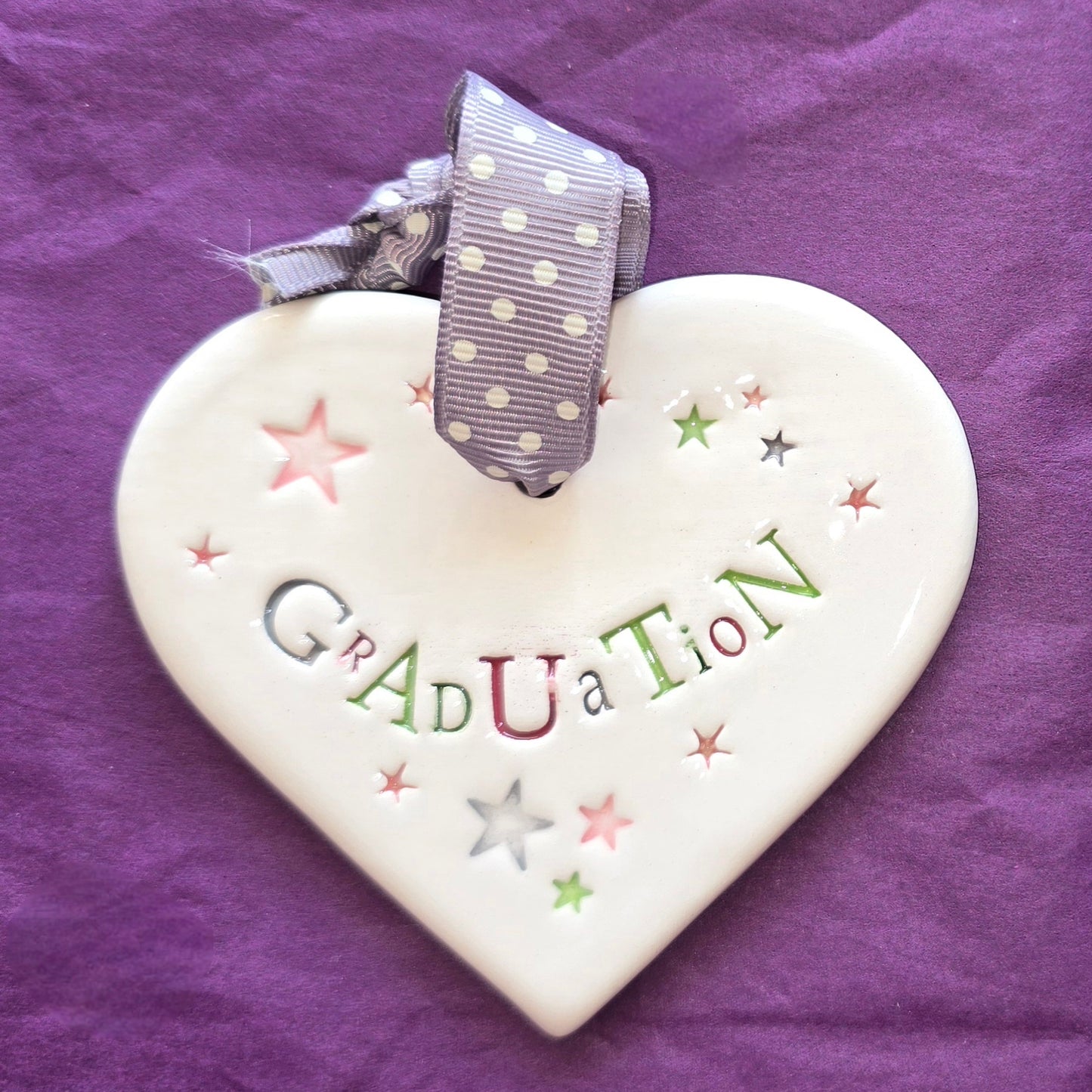 Graduation Ceramic Heart