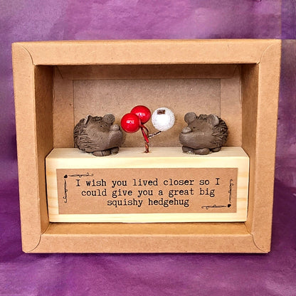 Hedgehog Mini Sculpture -  I wish you lived closer