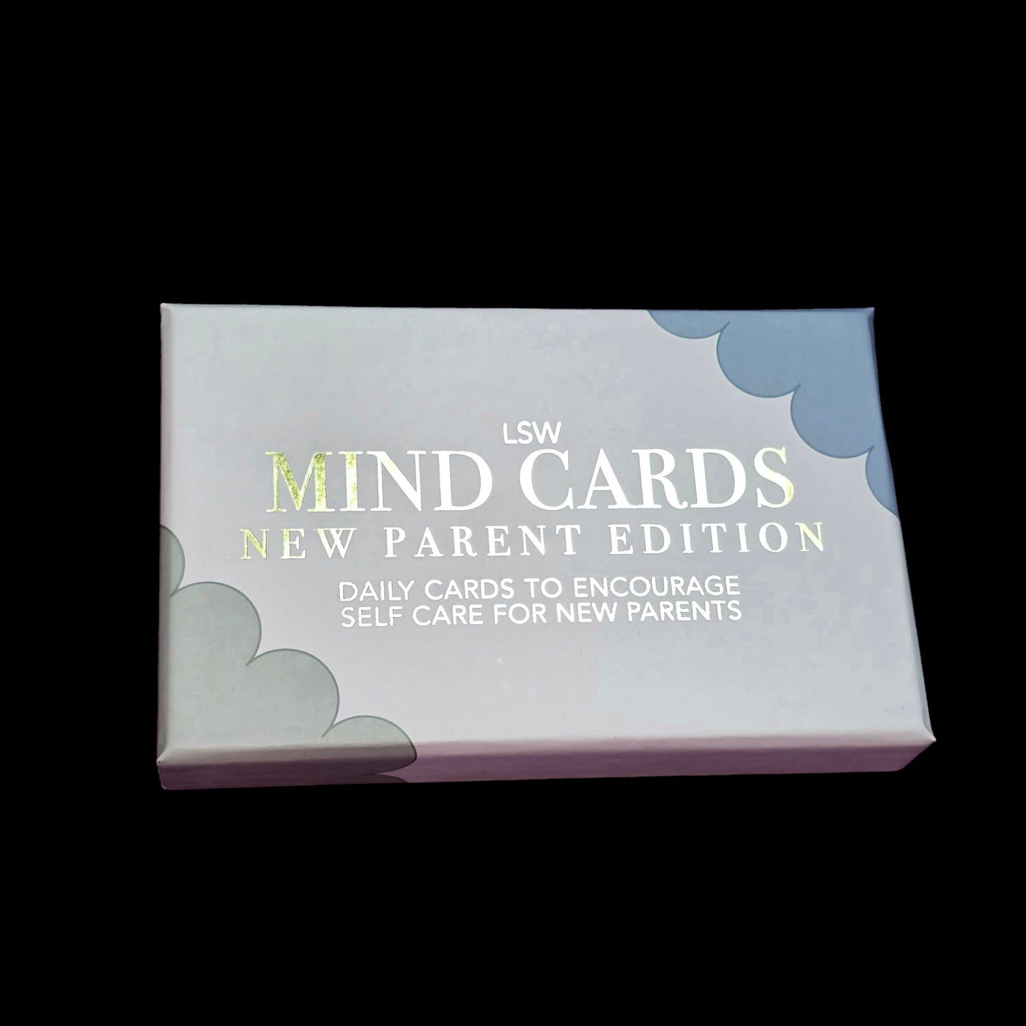 Box of LSW Mind Cards New Parent Edition on a black background