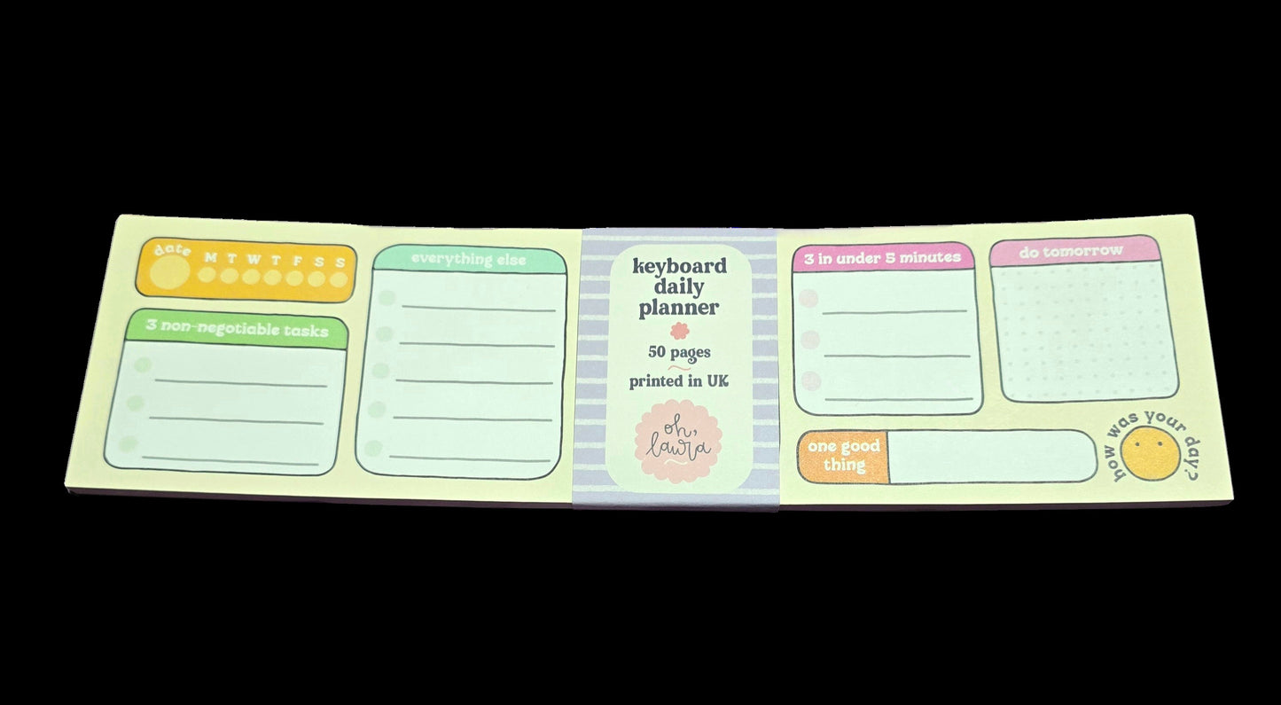 Keyboard Daily Planner Pad