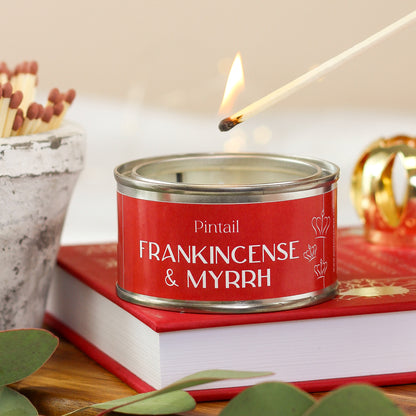 Frankincense & Myrrh Paint Pot Candle Tin
