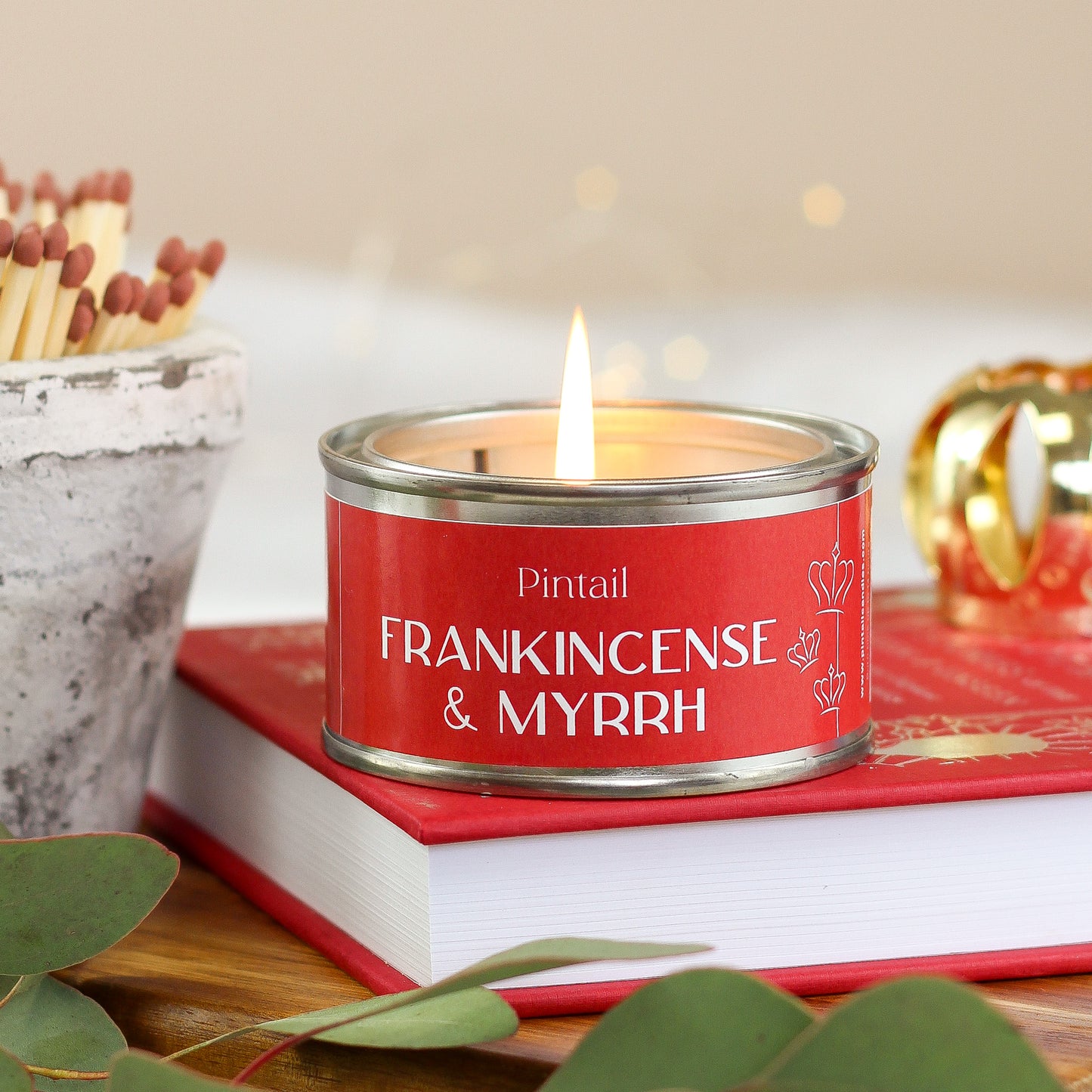 Frankincense & Myrrh Paint Pot Candle Tin