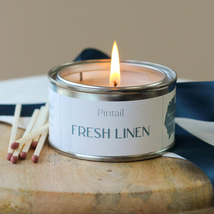 Fresh Linen Paint Pot Candle