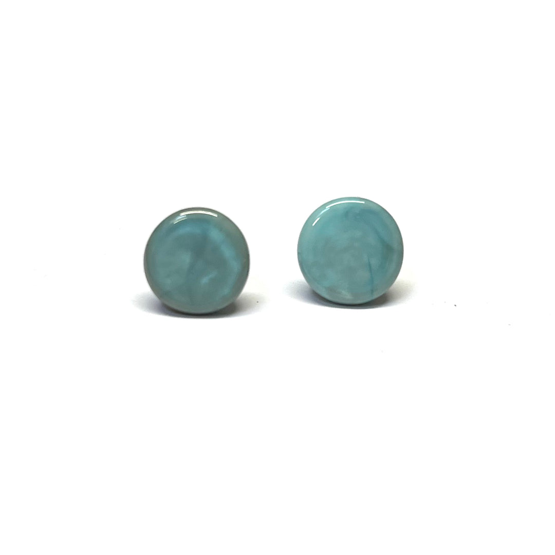 Pastille Stud Earrings - Copper Blue