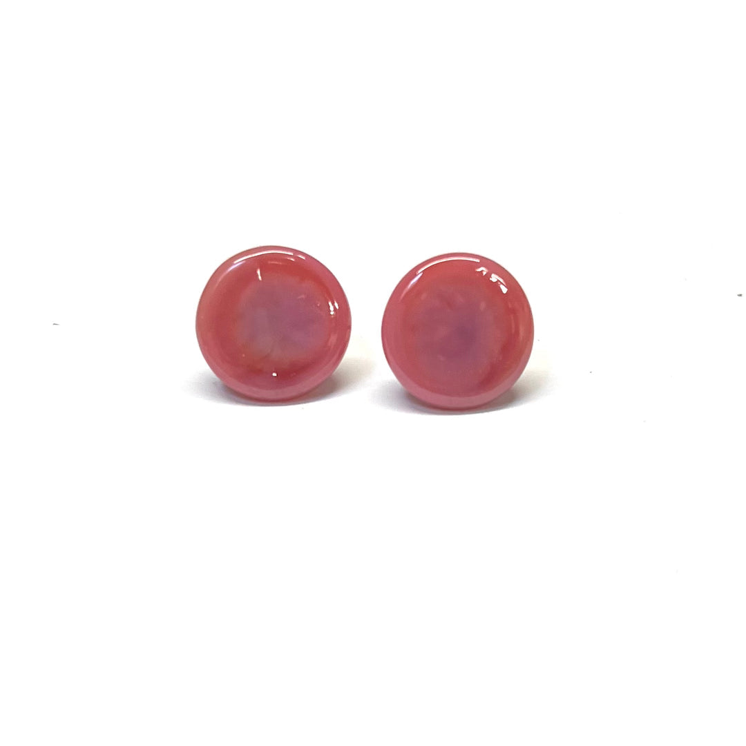Pastille Stud Earrings - Pink