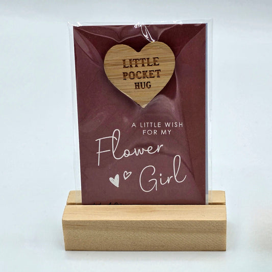 Little Pocket Hug Token - A Little Wish for my Flower Girl