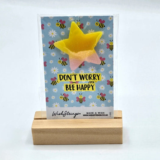 Star Shaped Pocket Hug - Don't Worry Bee Happy