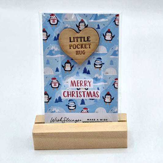 Little Pocket Hug - Merry Christmas (Penguins)
