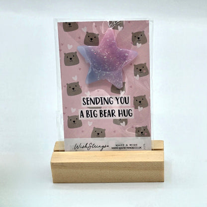 Star Shaped Pocket Hug - Sending you a Big Bear Hug