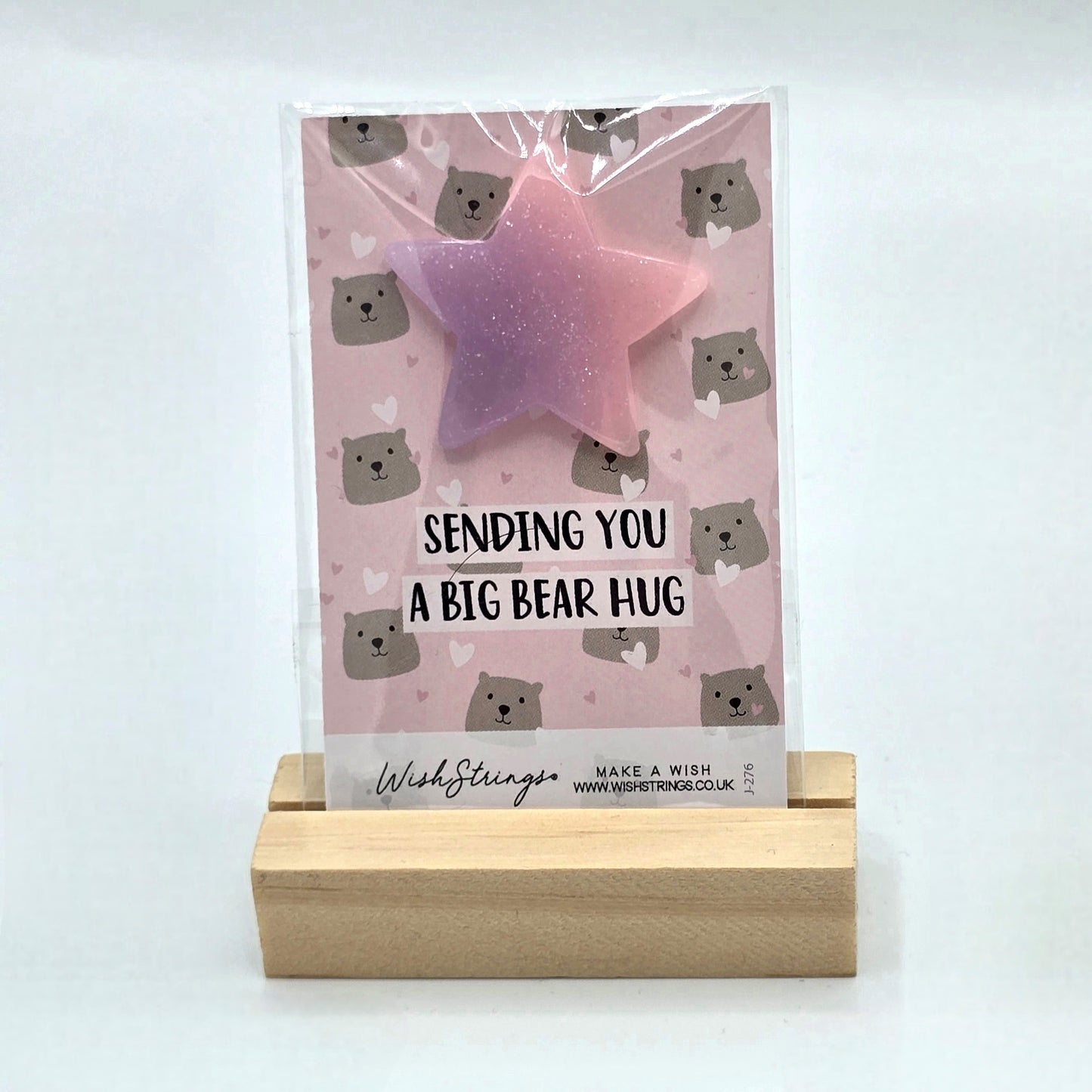 Star Shaped Pocket Hug - Sending you a Big Bear Hug