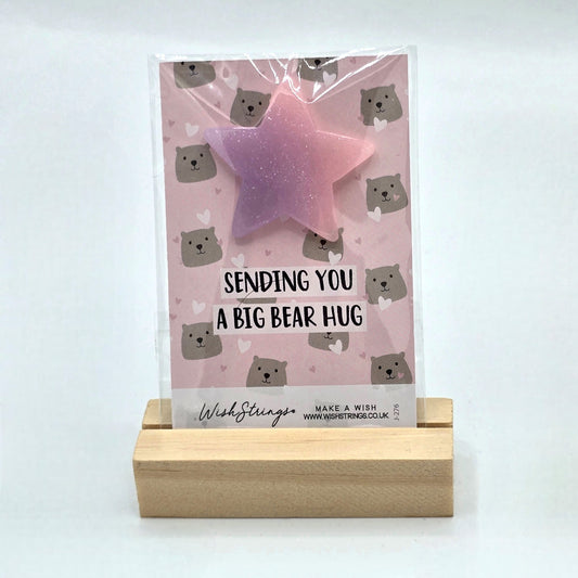 Star Shaped Pocket Hug - Sending you a Big Bear Hug