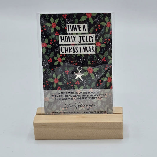 Wishstring Bracelet - Have a Holly Jolly Christmas