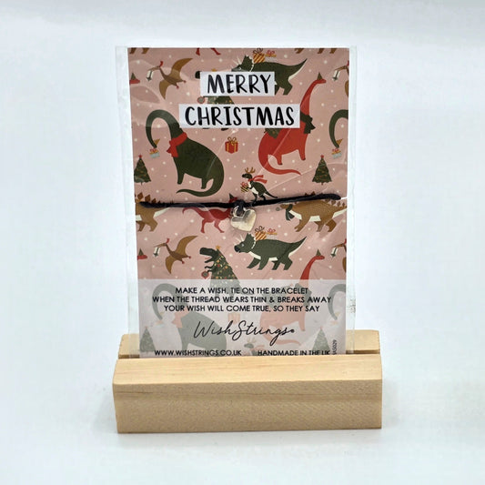 Wishstring Bracelet - Merry Christmas (Dinosaurs)