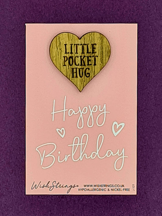 Little Pocket Hug Token - Happy Birthday (pink)